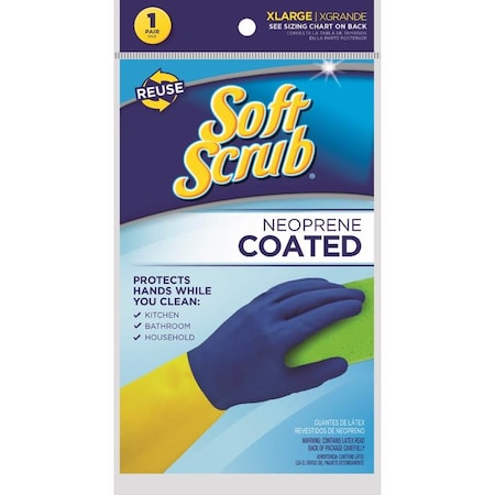 Soft Scrub Soft Scrub Latex/Neoprene Cleaning Gloves XL Blue/Yellow 1 pk 12684-26